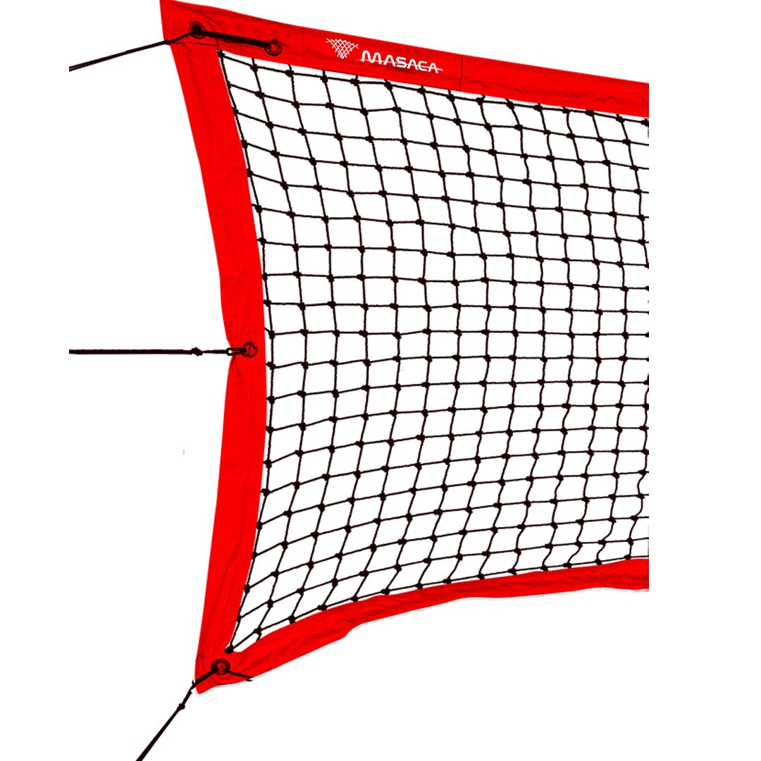 Malla de Beach Tennis Sencilla Color Rojo Medidas 8,20x95cm