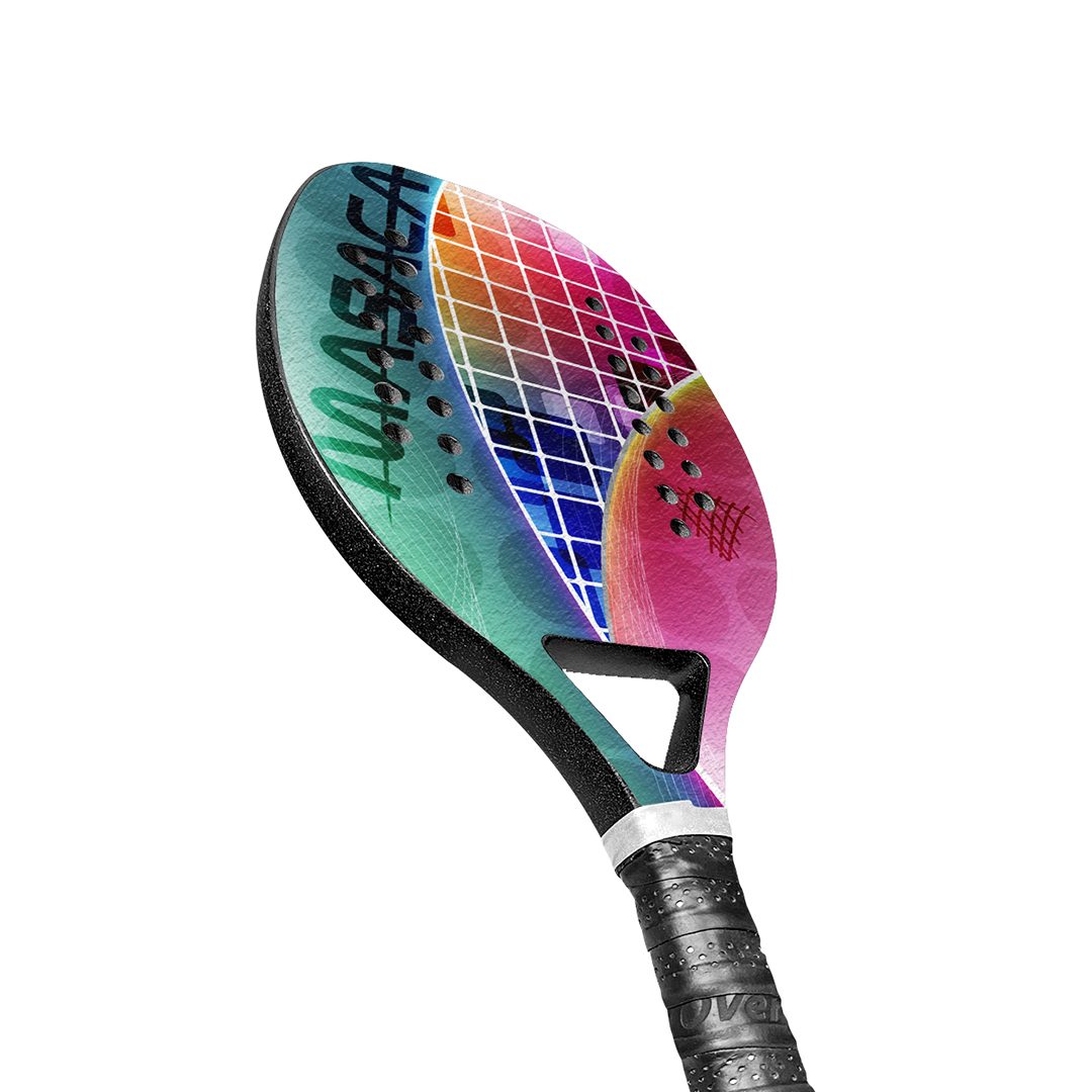 Raqueta de Beach Tennis 2 Full Carbón peso 330gr 22mm