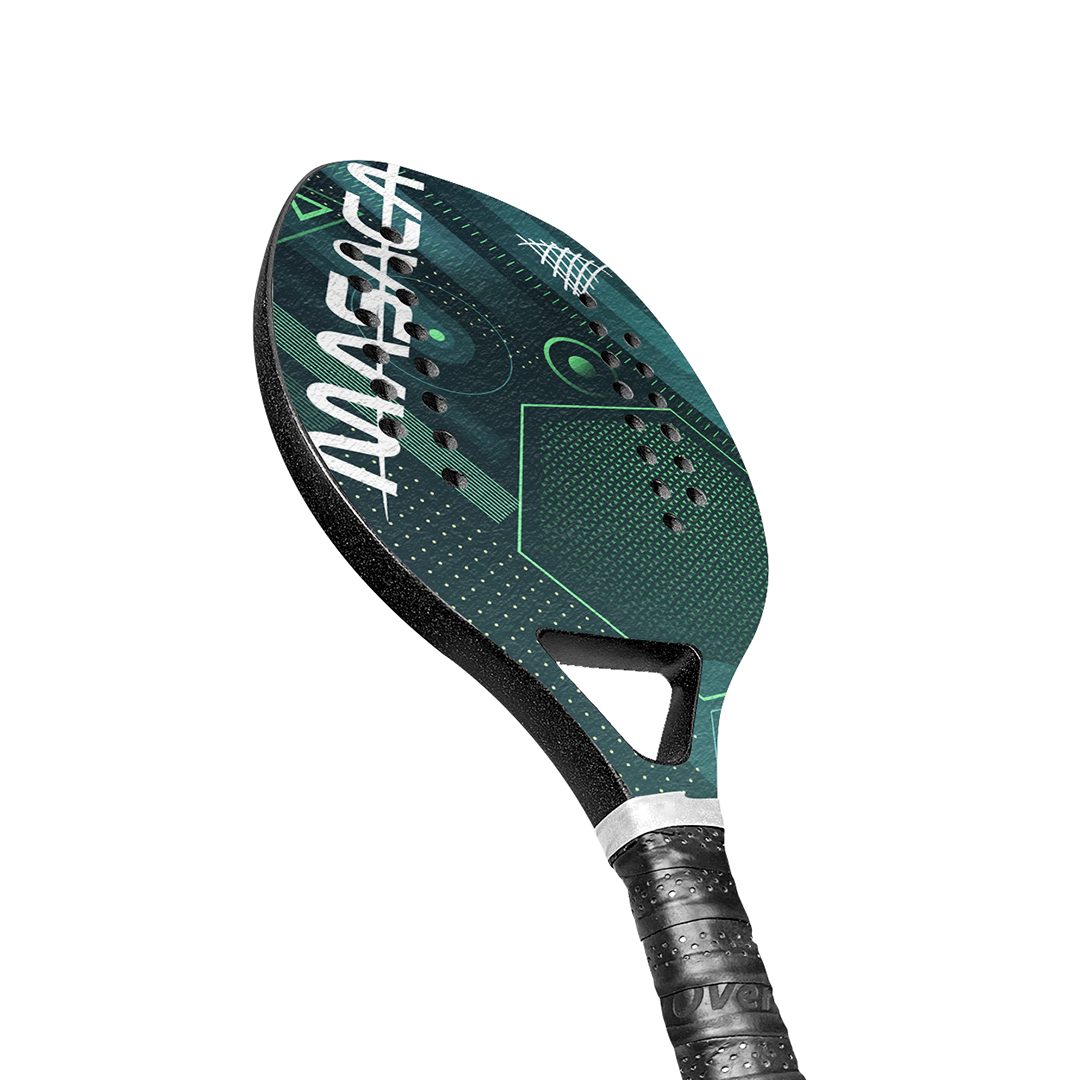 Raqueta de Beach Tennis Full Carbón peso 330gr 22mm